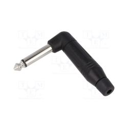 Wtyk Jack 6,3 mono kątowy czarny AMPHENOL / ACPM-RB