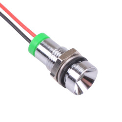 Q8R7CXXSG24E Super Bright Green Recessed 8mm 24VDC LED Panel Indicator IP67 APEM