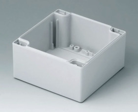 ABS enclosure shell, (L x W x H) 120 x 120 x 60 mm, light gray (RAL 7035), C2121201