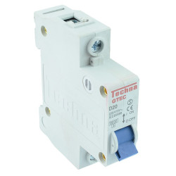 16A Single Pole Miniature Circuit Breaker Type C 6kA