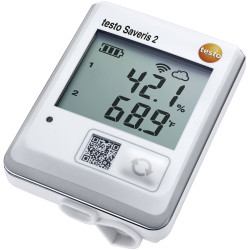 Testo 0572 2035 Saveris 2-H2 data logger records temp &amp; humidity via WLAN