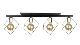 Lampa Sufitowa Nowoczesna 4Xe27 Arnica Black/Gold