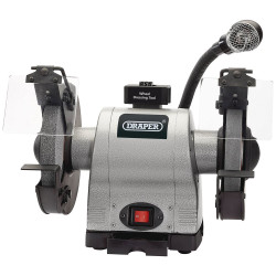 Draper 05097 200mm Heavy Duty Bench Grinder with Worklight (550W)