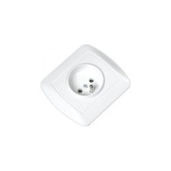 Gniazdo elekt.AKORD AGZ1E/12 BEŻ POJ. Z/U KONTAKT