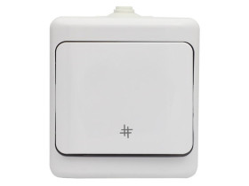 BRYZA Łącznik krzyżowy IP54 biały 180407 KOS