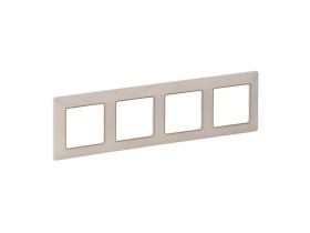 VALENA LIFE Ramka 4 poczwórna kremowa/złota 754064 LEGRAND