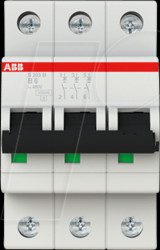 2CDS273001R0065 Leitungsschutzschalter, Char. B, 6 A, 3 polig