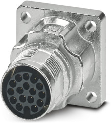 Surface-mounting plug, M17, 17 pole, crimp connection, standard/ONECLICK quick locking system, straight, 1628928