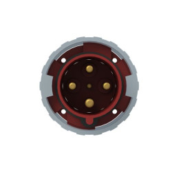 Złącze przemysłowe - zasilające 63A Wtyczka 415 V 3P+E Amphenol Industrial Czerwony Montaż na panelu IP67, IP69