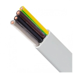 Kabel instalacyjny płaski EL-Instal HP+ HDHp 4x1,5mm2 biały 450/750V bezhalogenowy B2ca drut Eltrim /100m/