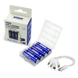 Akumulator Xtar R6 / AA 1,5V Li-ion 3000mAh z zabezpieczeniem z portem USB-C - 4 sztuki