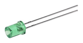 LED, THT, Zielony, 2-Pin, 2,2 V, 140 °, Kingbright, Cylindrical
