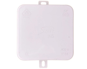 Puszka n/t hermetyczna pusta 75x75x38mm IP54 z dławicą zintegrowaną szara N5 samogasnąca bezhalogenowa 83005002