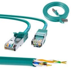 Patchcord LAN Miedź Kabel sieciowy skrętka 1Gbit/s Extralink Kat.6 FTP 1m