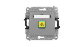 Icon Mechanizm Gniazda Światłowodowego/Optycznego Pojedynczego Szary Mat...