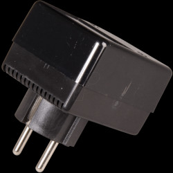 Plug housing with earthing contact plug, 73 x 53 x 43 mm