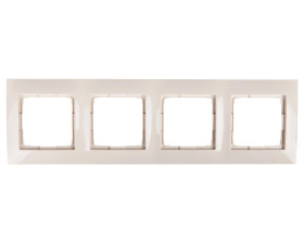 Simon 54 Premium Ramka poczwórna kremowa /do karton-gips/ DRK4/41