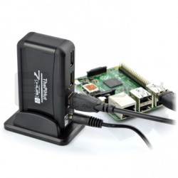 PiHut HUB USB 2.0 aktywny hub 7-portowy z zasilaczem 5V / 2A dedykowany do Raspberry Pi