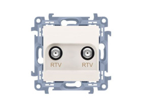 SIMON 10 Gniazdo antenowe RTV-RTV (moduł) 1x wejście: 5 ... 1000 MHz krem CAK2F.01/41 KONTAKT SIMON