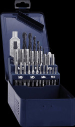 10703 Screw tap set, M3 - M12, 29 pieces