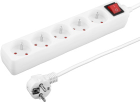 Listwa antyprzepiÄciowa 5 gniazd 3,0m biaĹa