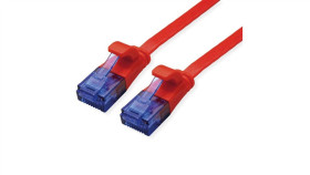 Value Patchkabel Utp, Cat.6A (Class Ea), Extra Plat, Rood, 1 M
