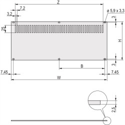 nVent SCHROFF 30849021 Płyta tylna 2 szt.