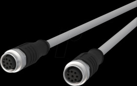 142MNA22010 Sensor cables, M12, 8-pin, coupling > coupling, 1 m
