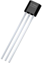 Hall effect sensor, 5 to 18 mT, 3.8-24 V, TLE4905LE6433HAXA1, SS0-3, -40 to 150 °C, TLE4905LE6433HAXA1