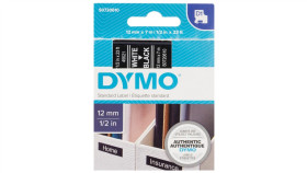 Taśma Do Drukarek D1 12Mm X 7M Biały/Czarny S0720610