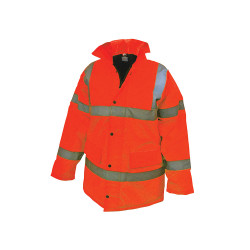 Scan SCAWWHVMJMO Hi-Vis Orange Motorway Jacket - M (41in)