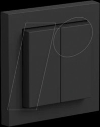 100120 Hue switch, matt black, single