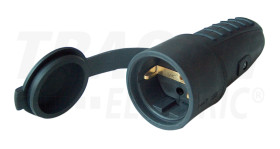 Gniazdo gumowe przenośne TRACON 16A 250V 2P+Z IP44
