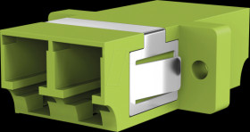 53334.1OM5 Fiber optic coupling, LC duplex, OM5, lime green