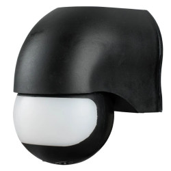 Czujnik ruchu / zmierzchu PIR zewnętrzny LED CZARNY 180stopni 6S-CR3-B