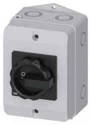 Rozłącznik główny w obudowie 3P+N 16A 7.5kW AC23A 400V pokrętło czarne 3LD2064-1TC51