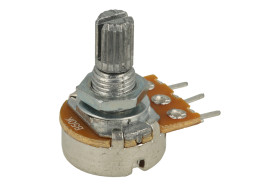 Potencjometr; osiowy; jednoobrotowy; mono; WH148-1A-2 15V B50K; 50kohm; liniowa; 20%; 0,125W; oś fi 6,00mm; 15mm; metal; moletow