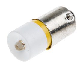 Lampka kontrolna Żółty 230V ac BA9s LED średnica 10mm długość 24mm