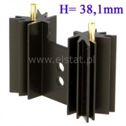 Radiator 38 x 33,6 x 11,7mm czerniony TO200