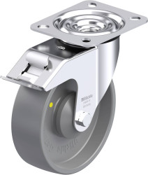 Blickle 886871 LE-PO 125KA-FI-ELS Rolka obrotowa z blachy stalowej Średnica koła: 125 mm Maksymalne obciążenie: 150 kg 1