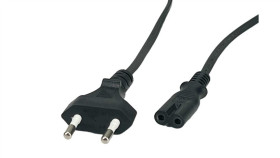 Przewód Zasilający Cee7 Iec C7 Radiowy - Posac-C7eu18bk Czarny 1,8M