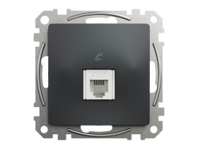 SEDNA DESIGN & ELEMENTS Gniazdo telefoniczne RJ11 czarny antracyt SDD114491 SCHNEIDER ELECTRIC