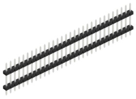 Pin header, 30 pole, pitch 2 mm, straight, black, SLY508130Z