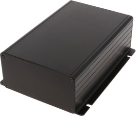 Aluminum enclosure, (L x W x H) 121 x 78 x 28 mm, black (RAL 9005), IP54, 1455NF1601BK
