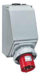 Złącze przemysłowe - zasilające 63A Wtyczka 415 V 3P + N + E Męski Legrand Czerwony Montaż ścienny IP67