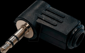 1107005 angled audio plug 3,5mm, stereo