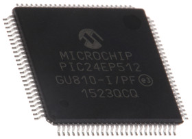 Mikrokontroler Microchip PIC24EP TQFP 100-pinowy Montaż powierzchniowy PIC 536 kB 16bit CAN:2 70MHz RAM:52 kB
