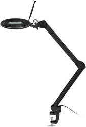 Lampa lupa LED z zaciskiem, 10 W, czarna, 64986