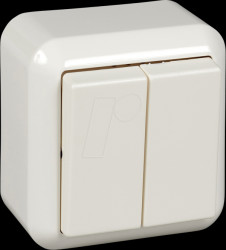 381504 Series switch, 10 A, ELSO CONTURA, complete, pure white