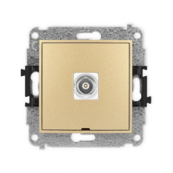 ICON Mechanizm gniazda pojedynczego BNC, bez pola opisowego złoty 29IGBNCBO-1